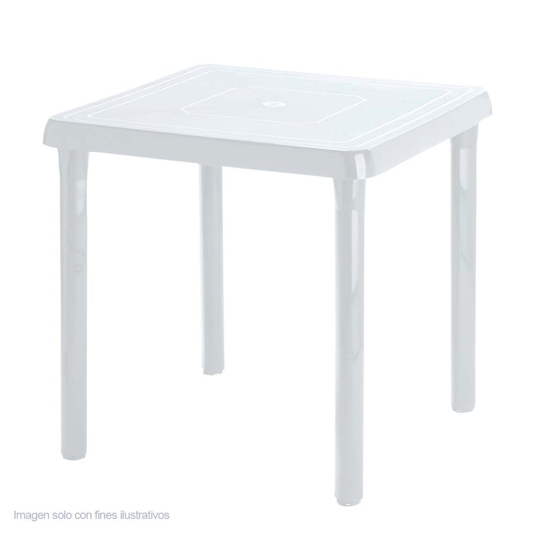 Mesa plática Caribe 4550-XP color blanco