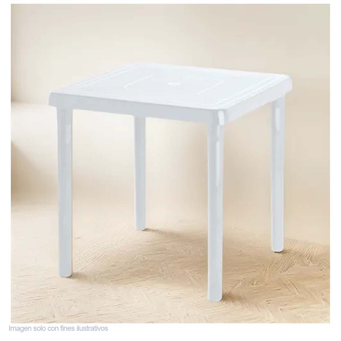 Mesa plática Caribe 4550-XP color blanco