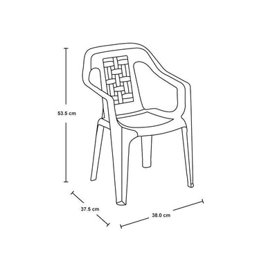 Silla plástica infantil 5607-XP color azul modelo estrella
