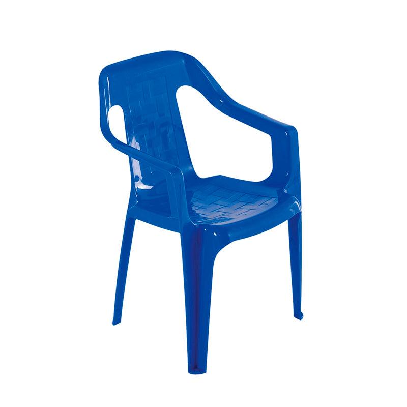 Silla Plastica Modelo Estrella, Color Azul, Codigo 5607-XP