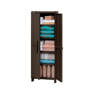 Armario 7188-XP Rimax color wengue apariencia Rattan
