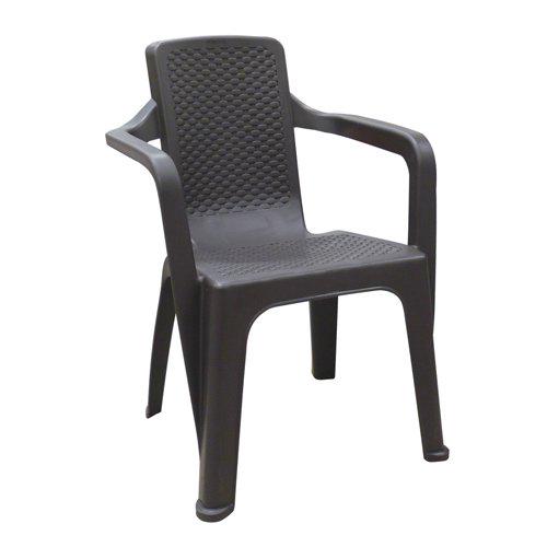 SILLA PLÁSTICA ETERNA CON  BRAZOS MODELO 7200-XP  WENGUE