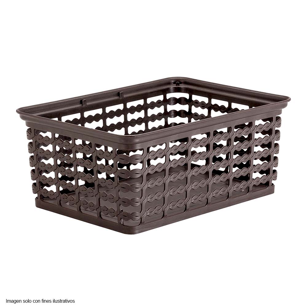 Canasta decorativa 9412-XP Rimax color wengue