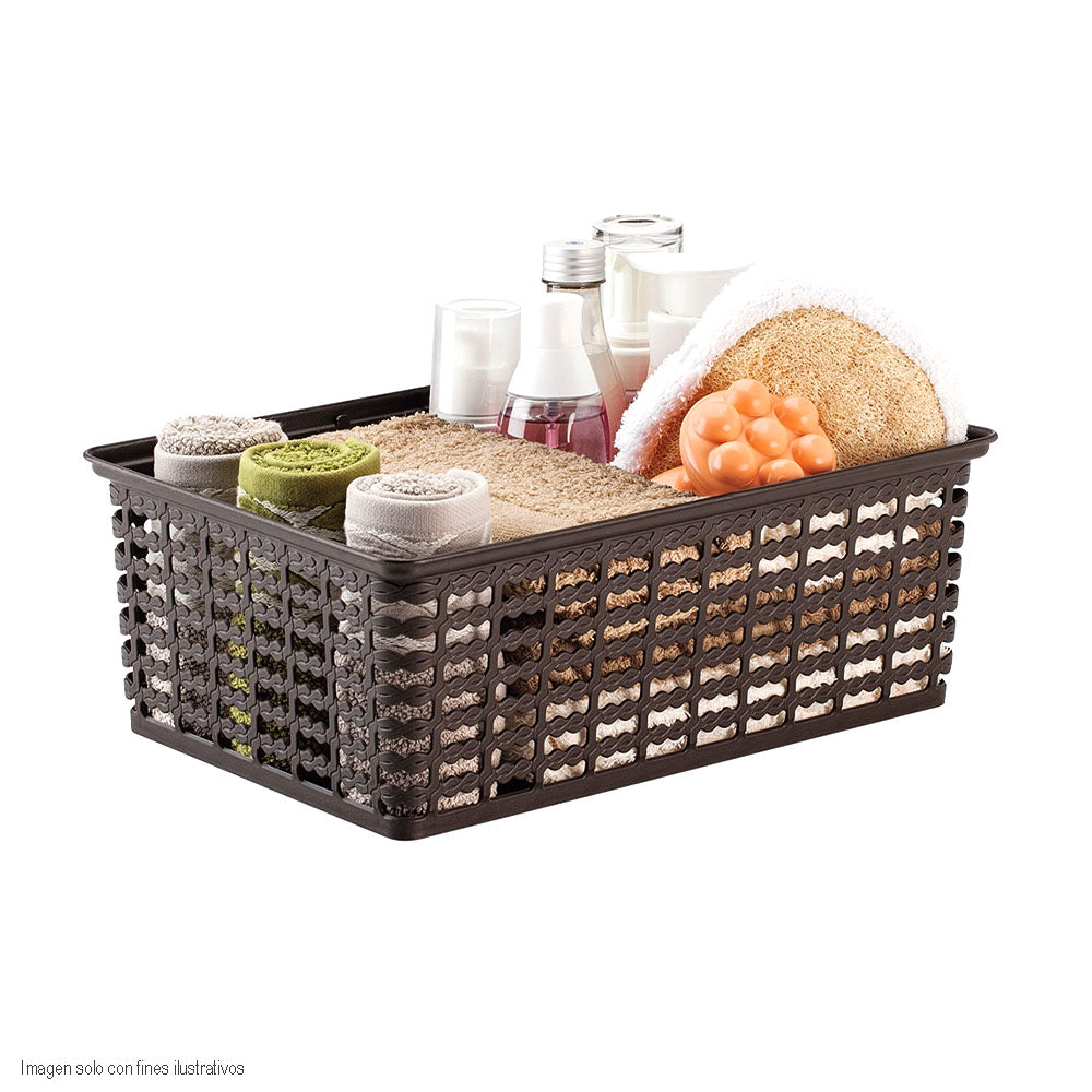 Canasta con tejido decorative 9417-XP Rimax color wengue