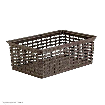 Canasta con tejido decorative 9417-XP Rimax color wengue
