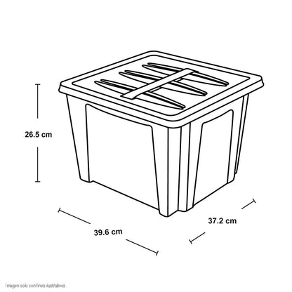 Caja plástica 9734-XP Rimax color natural
