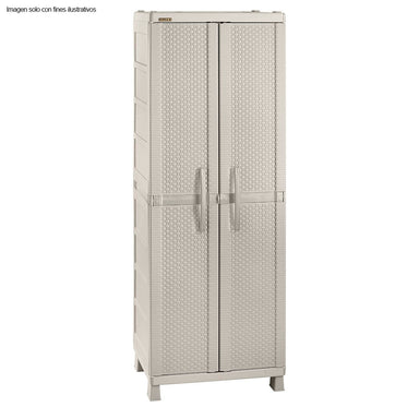 Armario plástico 10369-XP color ratán-taupe