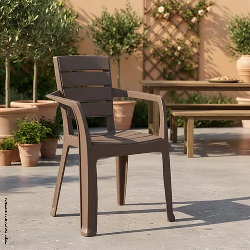 Silla Barú con brazos 11937-XP  color wengue