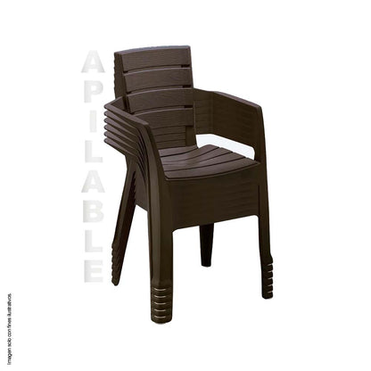 Silla Barú con brazos 11937-XP  color wengue