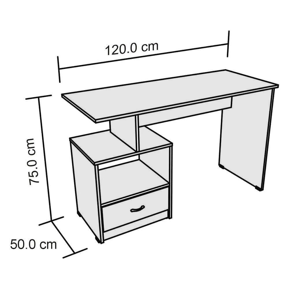 Escritorio ES4603, color amaretto blanco