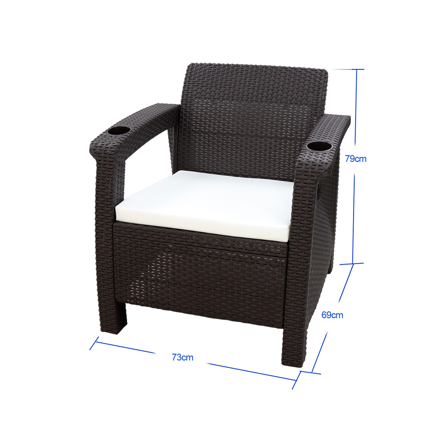 Juego de sala estar ferrara 424-WEN incluye 2 sillones y mesa de centro.