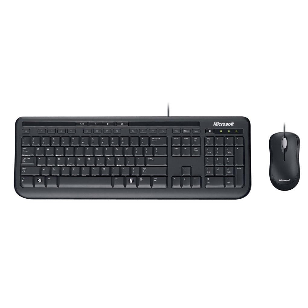 MICROSOFT 600 COMBO TECLADO + MOUSE ALAMBRICO NEGRO — Rodelag Panamá