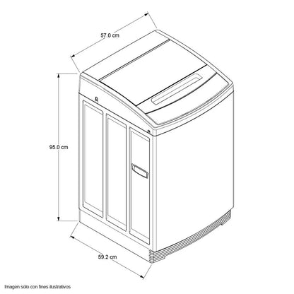 Lavadora 12 kg WWI12ASHLS whirlpool carga superior, tecnología de lavado Imperller