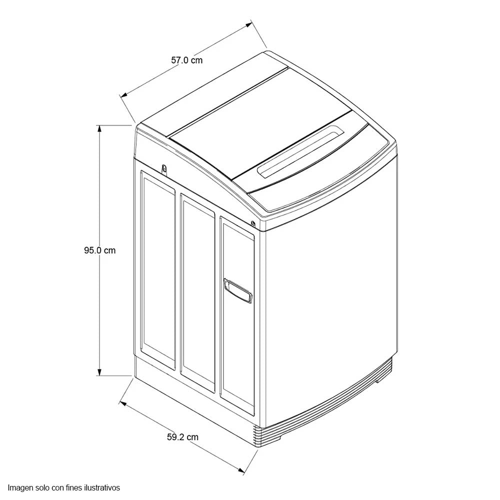 Lavadora 12 kg WWI12ASHLS whirlpool carga superior, tecnología de lavado Imperller