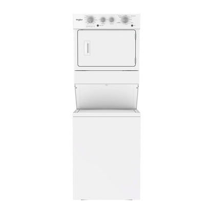 Centro de lavado a gas 20kg Whirlpool 7MWGT4027HW color blanco, canasta de acero porcelanizado