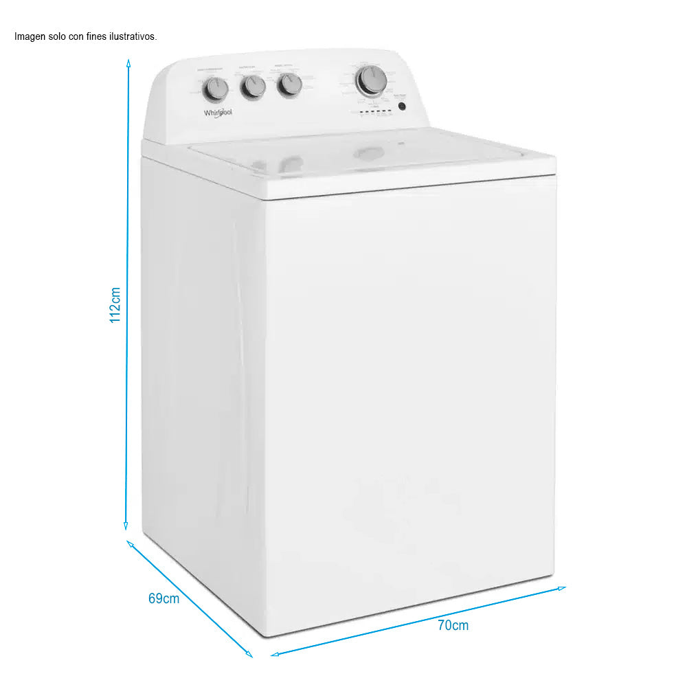 Lavadora WHIRLPOOL 21 kg carga superior  WTW4850HW