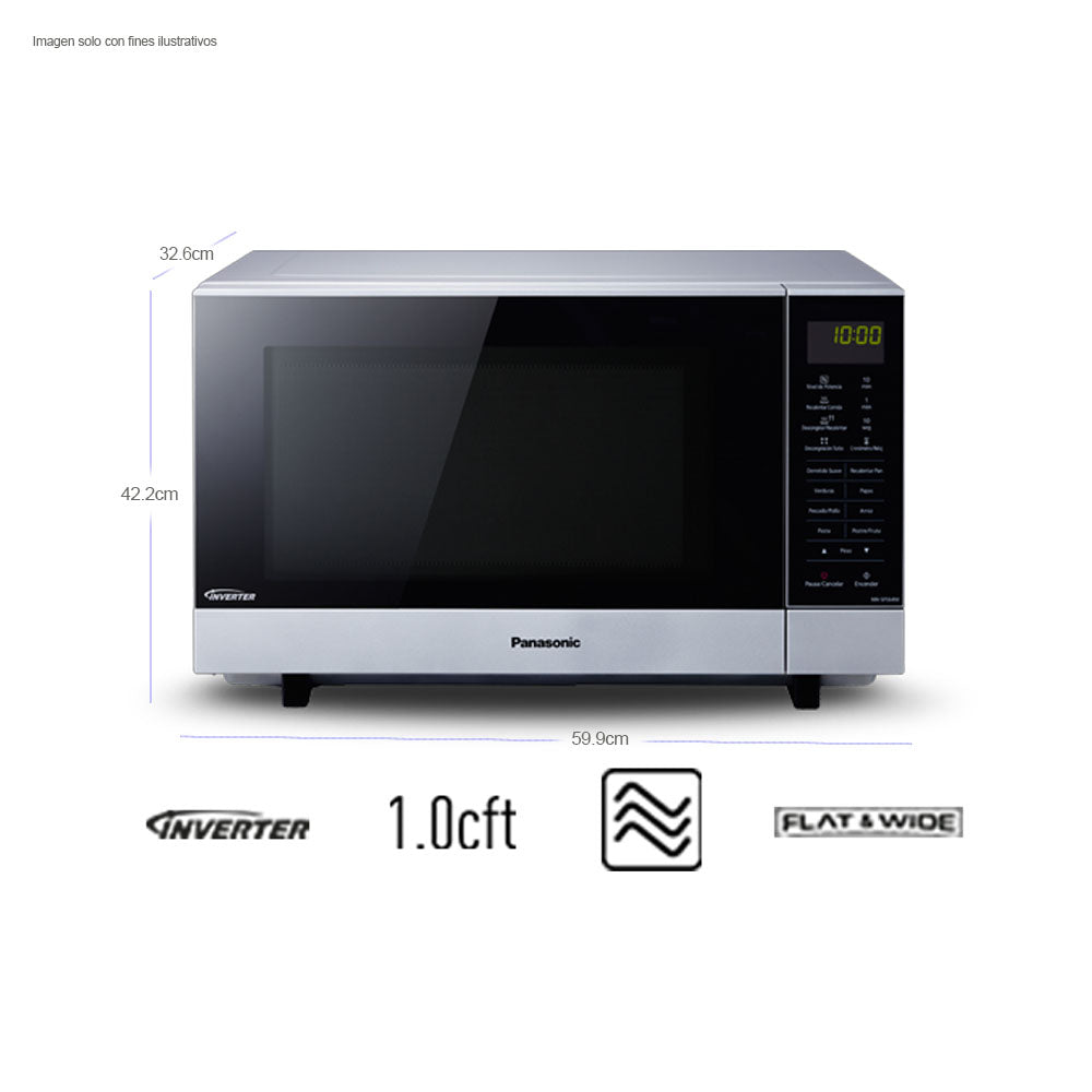 Microondas convencional 1.0pc NN-SF564MRPH Panasonic color gris