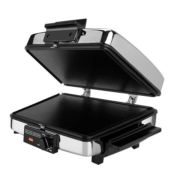 Black & Decker Sandwichera Panini G49TD Acero Inoxidable Parrilla y Plancha 3 E