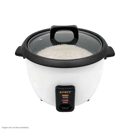 Olla arrocera RC-28 de 15 tazas 2.8 litros color blanca Sankey