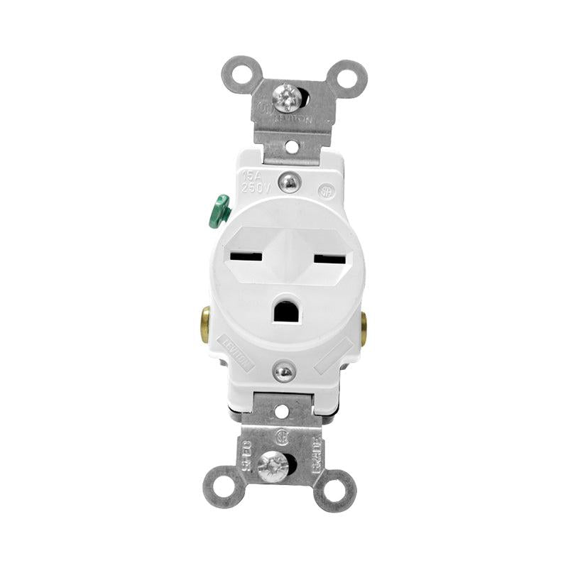 Leviton TomaCorriente sencillo 15A 220V BL5029-W