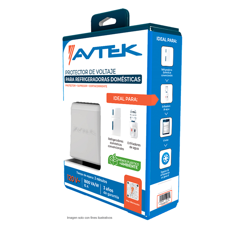 Protector de voltaje para refrigeradoras domésticas. PTN-1T515. AVTEK