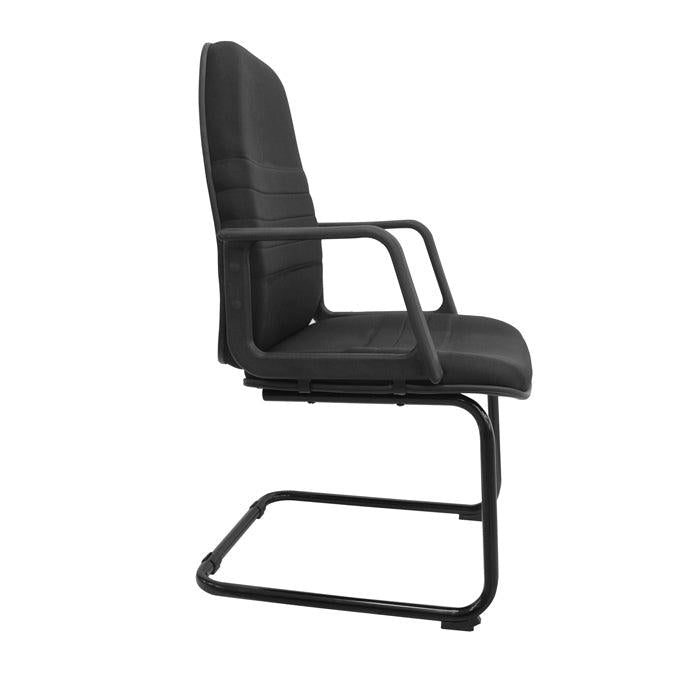 SILLA DE VISITA DC-03 CON BRAZOS COLOR NEGRO