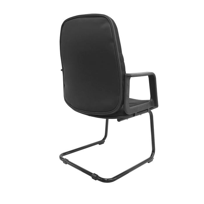 SILLA DE VISITA DC-03 CON BRAZOS COLOR NEGRO