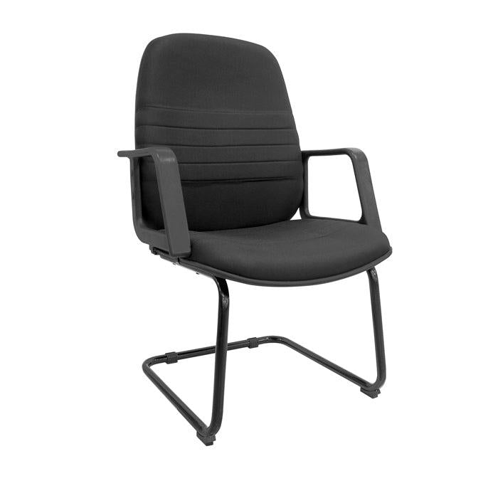 SILLA DE VISITA DC-03 CON BRAZOS COLOR NEGRO
