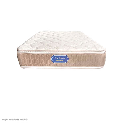 Colchón Pillow Top Full 330 resortes, composición en fibra sintética. Dr.Dream