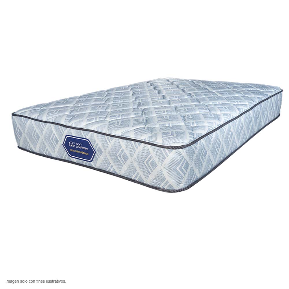 Colchón semi ortopedico king Dr.dream 486 resortes, composición: fibra sintética.