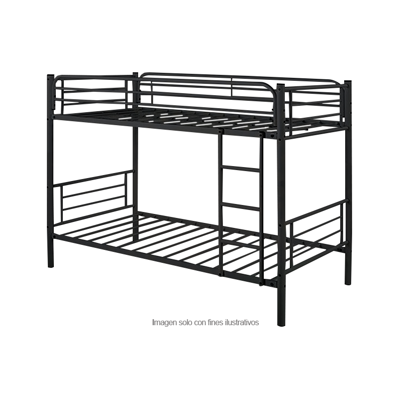 Camarote Twin DC-628, estructura metal tubular color negro