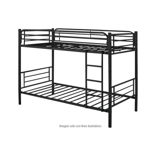 Camarote Twin DC-628, estructura metal tubular color negro