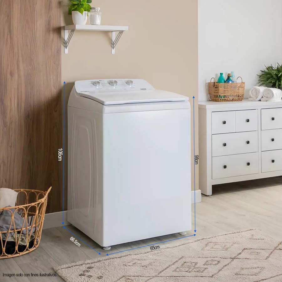 Lavadora 17kg 8MWTW1713MJQ Whirlpool, carga superior tambor acero inoxidable