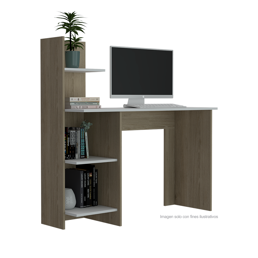 Escritorio 120 Vilma ERB 4868 Rovere + blanco 120x45x120cm