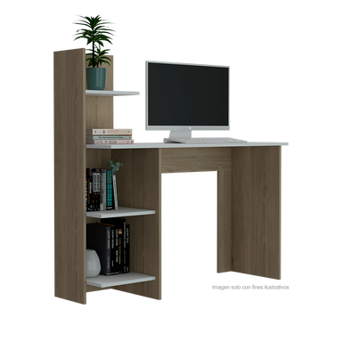 Escritorio 120 Vilma ERB 4868 Rovere + blanco 120x45x120cm