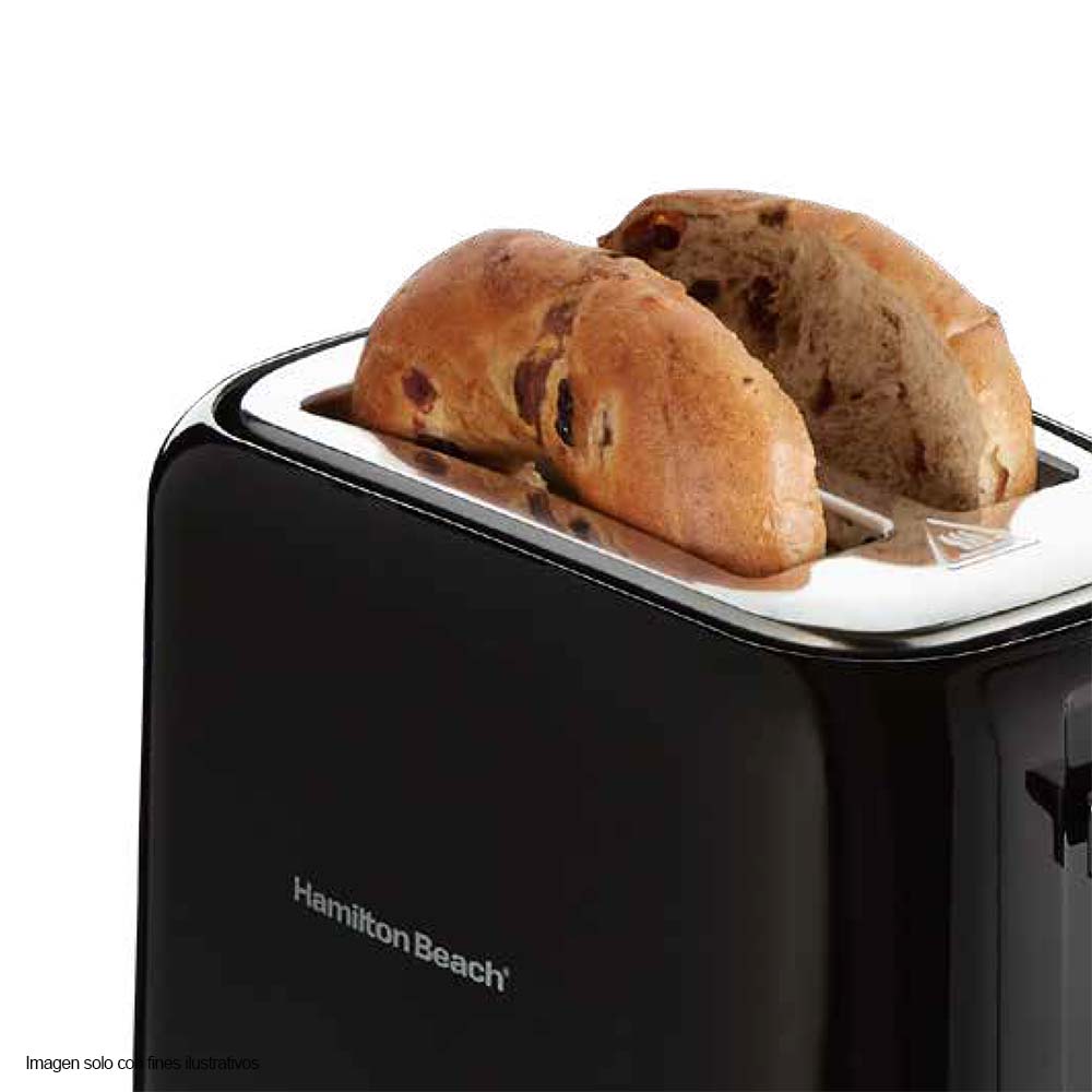 Tostadora de pan 2 rebanadas HB22217 ranuras extra anchas Hamilton Beach