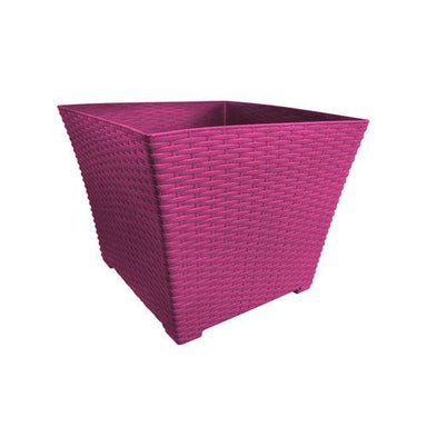 Terragave Pote Cuadrado 10.24X10.24X8.3 Fucsia 100% Plástico Biodegradable