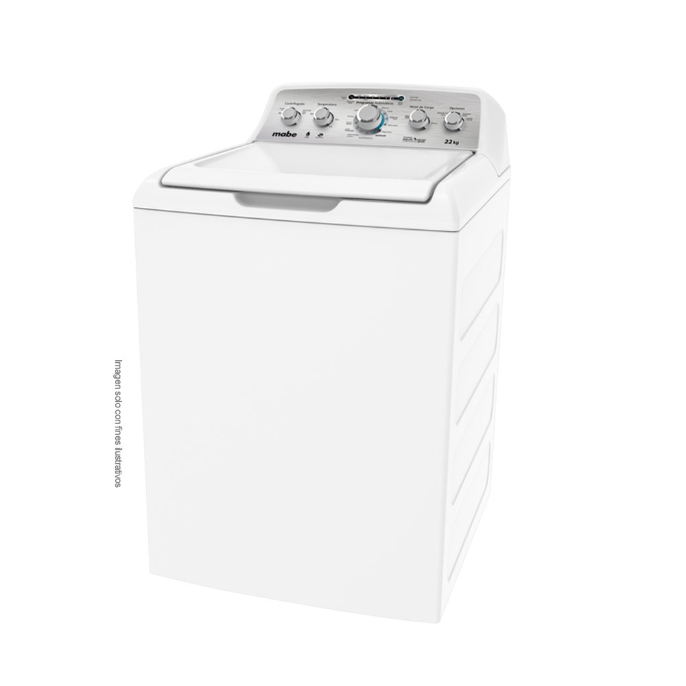 Lavadora 22kg LMA72215CBAB0 Mabe carga superior tina de acero inoxidable, Tecnología Aqua Saber Green