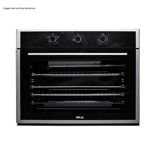 Horno a gas empotrable Drija de 76cm Modelo Roma 76 capacidad 78 litros Acero inox.