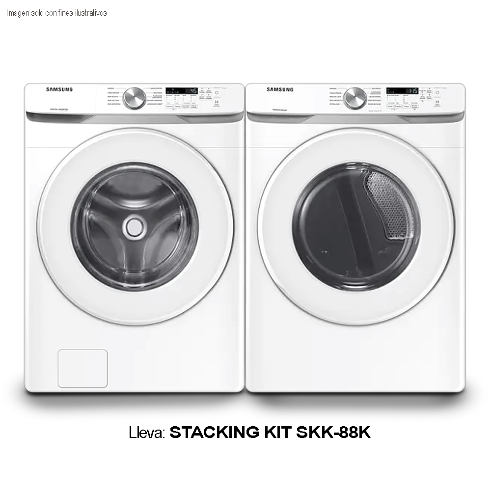 Combo Samsung lavadora 20 kg WF20T6000AW/AP + secadora 20 kg DV20T6000PW/AP + Stanking kit SKK-8K