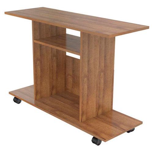 MESA PARA TV MTV6619, ESTRUCTURA DE MADERA AGLOMERADA, MEDIDAS  100L X 35W X 68H CM, COLOR AMARETO