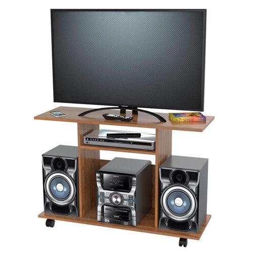 MESA PARA TV MTV6619, ESTRUCTURA DE MADERA AGLOMERADA, MEDIDAS  100L X 35W X 68H CM, COLOR AMARETO