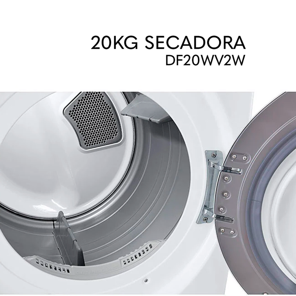 Combo de lavadora WM20WV26W + secadora DF20WV2W de 20kg LG