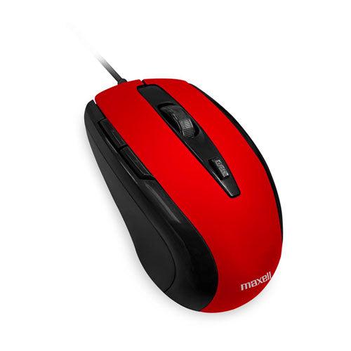 Maxell Mowr-105 348418 Mouse Alámbrico Rojo