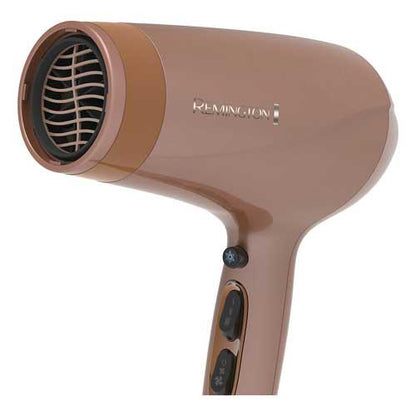 REMINGTON BLOWER AC8820  KERATIN THERAPY COBRE A JUSTES DE TEMPERATURA 2 VELOCIDADES BOTON DE AIRE FRIO FILTRO DE AIRE REMOVIBLE CONCENTRADOR DE CALOR DIFUSOR MOTOR AC ANILLO ACONDICIONADO CON IONES D