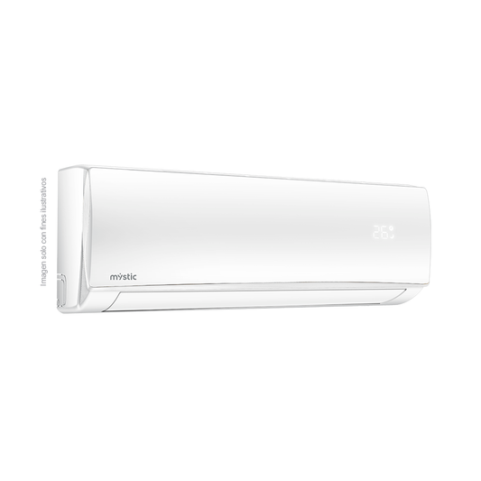 Aire acondicionado Split MY-ASR2474 Mystic 24000 btus, tubería 100% cobre, protección anticorrosiva Dual Golden Finn, filtro de salud anti-bacterial.