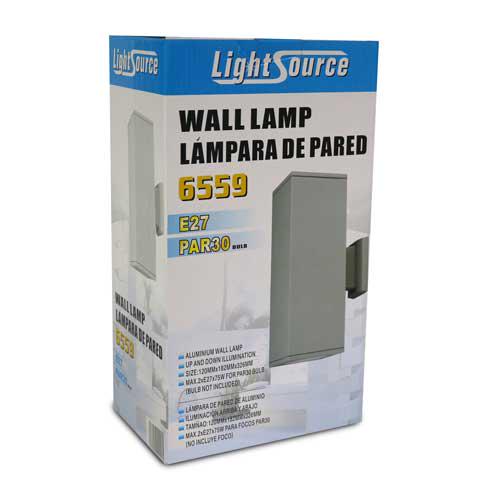 LIGHT SOURCE LAMPARA DE PARED 2X75W PAR30 6559WH UP & DOWN