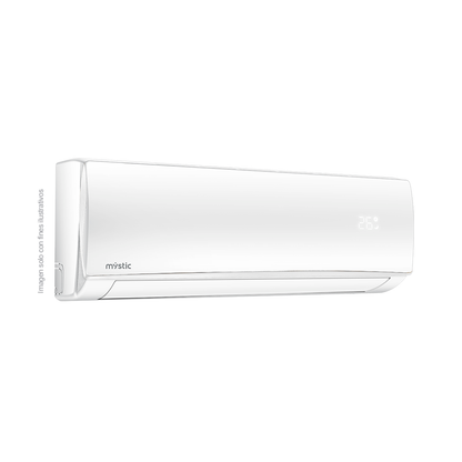 Aire acondicionado Split MY-ASR1874 Mystic 18,000 BTU, tubería 100% cobre, protección anticorrosiva Dual Golden Finn, filtro de salud anti-bacterial.