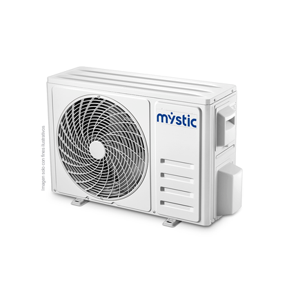 Aire acondicionado Split MY-ASR1874 Mystic 18,000 BTU, tubería 100% cobre, protección anticorrosiva Dual Golden Finn, filtro de salud anti-bacterial.