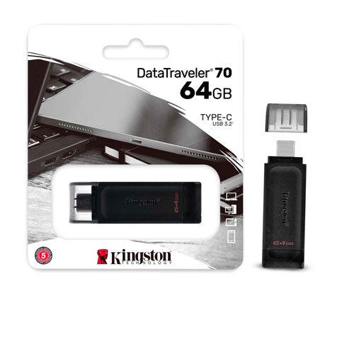KINGSTON DT70/64GB MEMORIA USB 64GB NEGRA TIPO-C